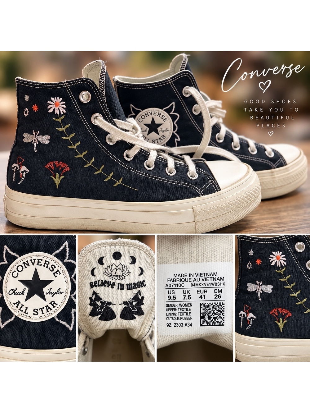 🌼 Converse Chuck Taylor All Star Embroidered High-Tops 🌼